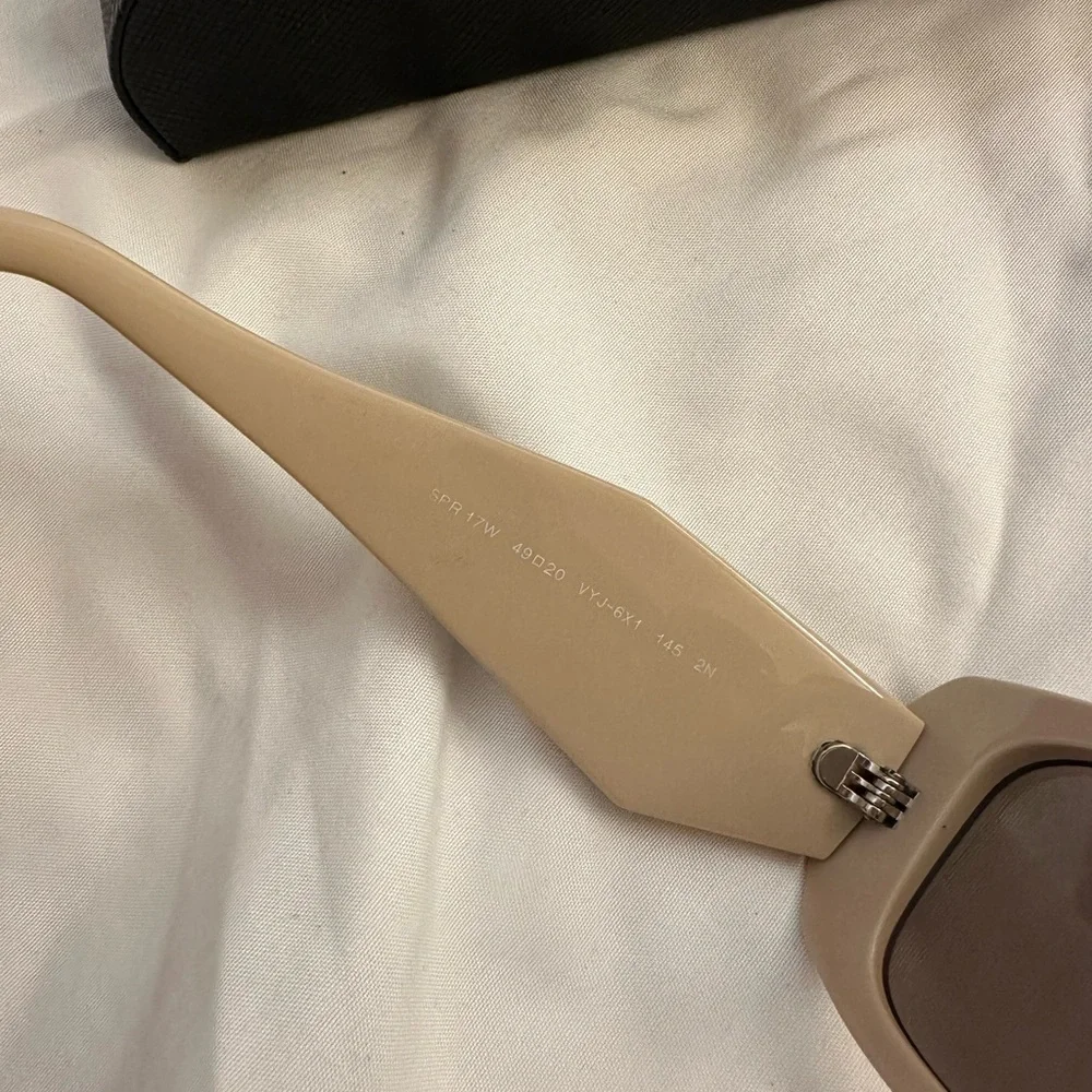 Prada Beige Rectangular Sunglasses - Picture 8 of 8